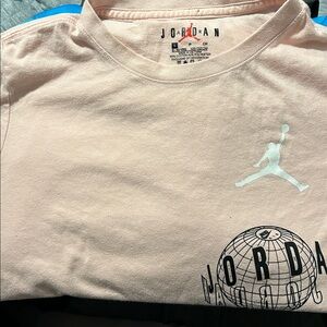 Jordan Light Pink Tee with Graphic Logo